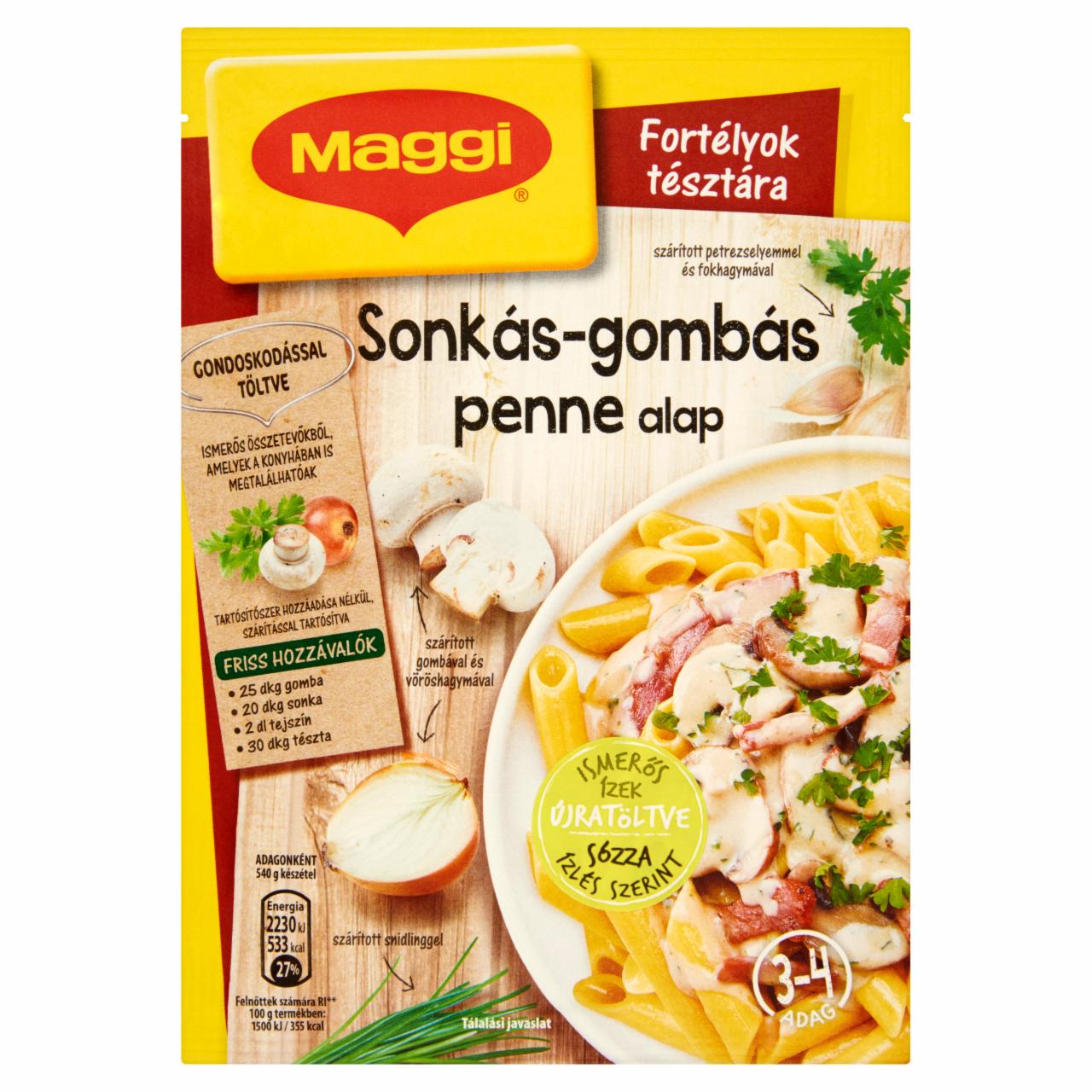 Képek - Maggi Fortélyok Sonkás-gombás penne alap 35 g