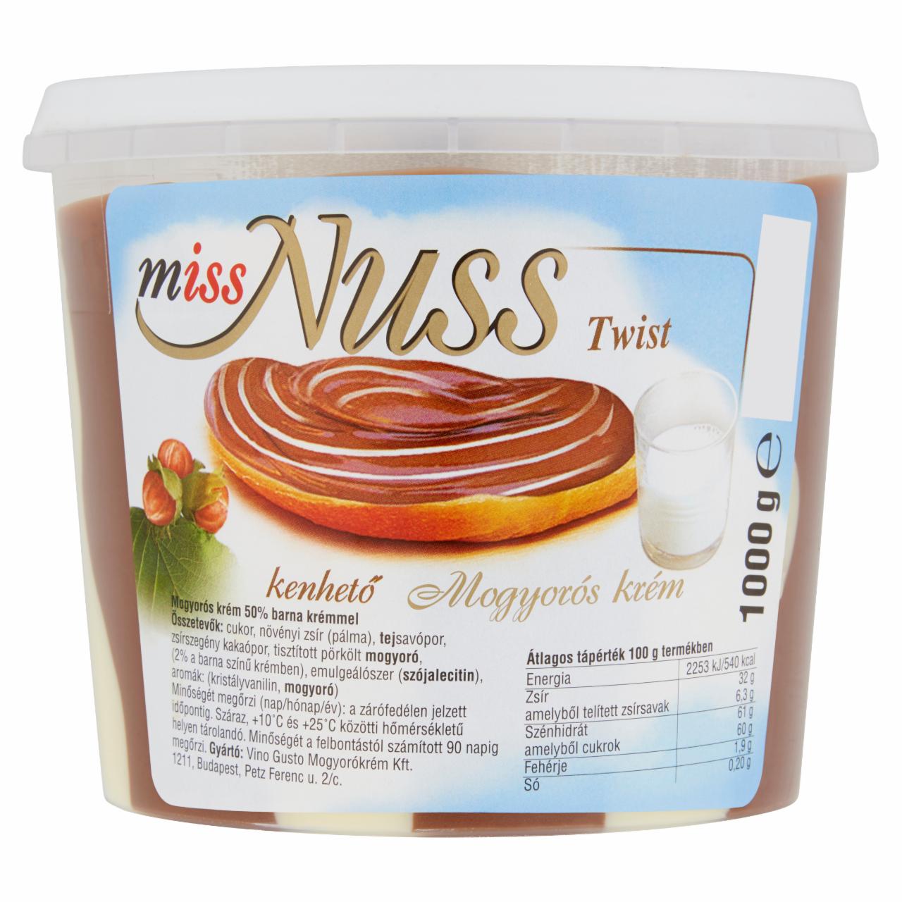 Képek - Miss Nuss Twist mogyorós krém 1000 g