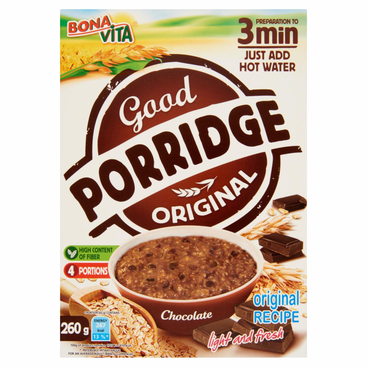 Képek - Bona Vita Good Porridge csokoládés zabkása 4 x 65 g