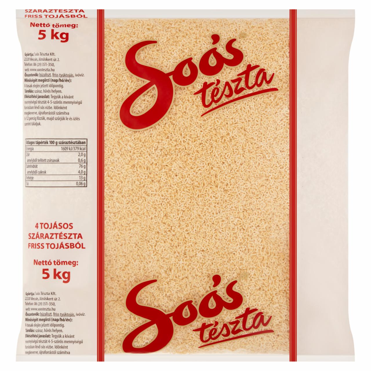 Képek - Soós betű 4 tojásos száraztészta 5 kg