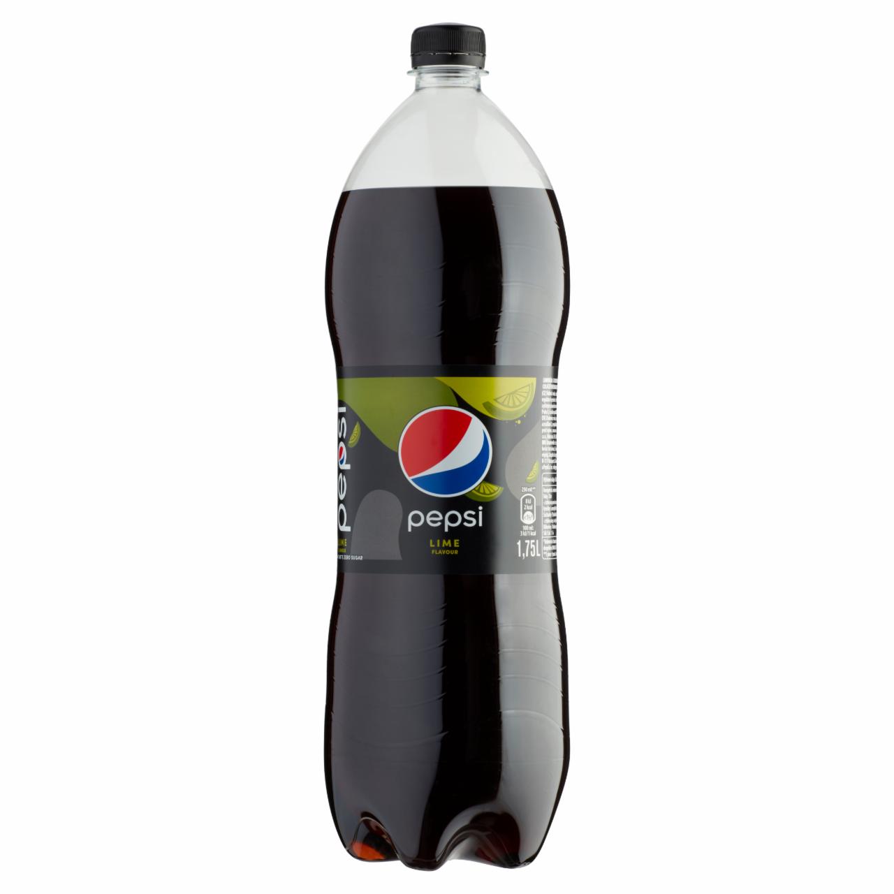 Képek - Pepsi Lime colaízű energiamentes szénsavas üdítőital édesítőszerekkel lime ízesítéssel 1,75 l
