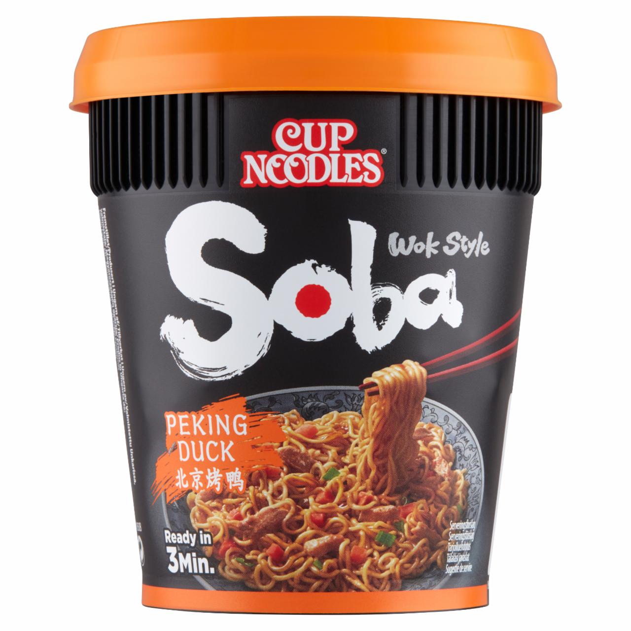 Képek - Nissin Cup Noodles Soba instant tészta búzalisztből pekingi kacsa ízű szósszal 87 g