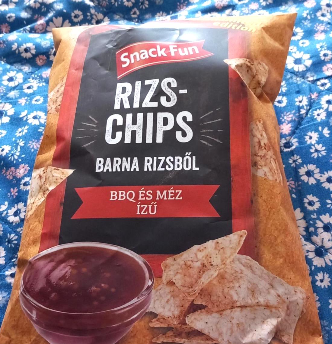 Képek - Rizs chips barna rizsből BBQ és méz ízű Snack Fun