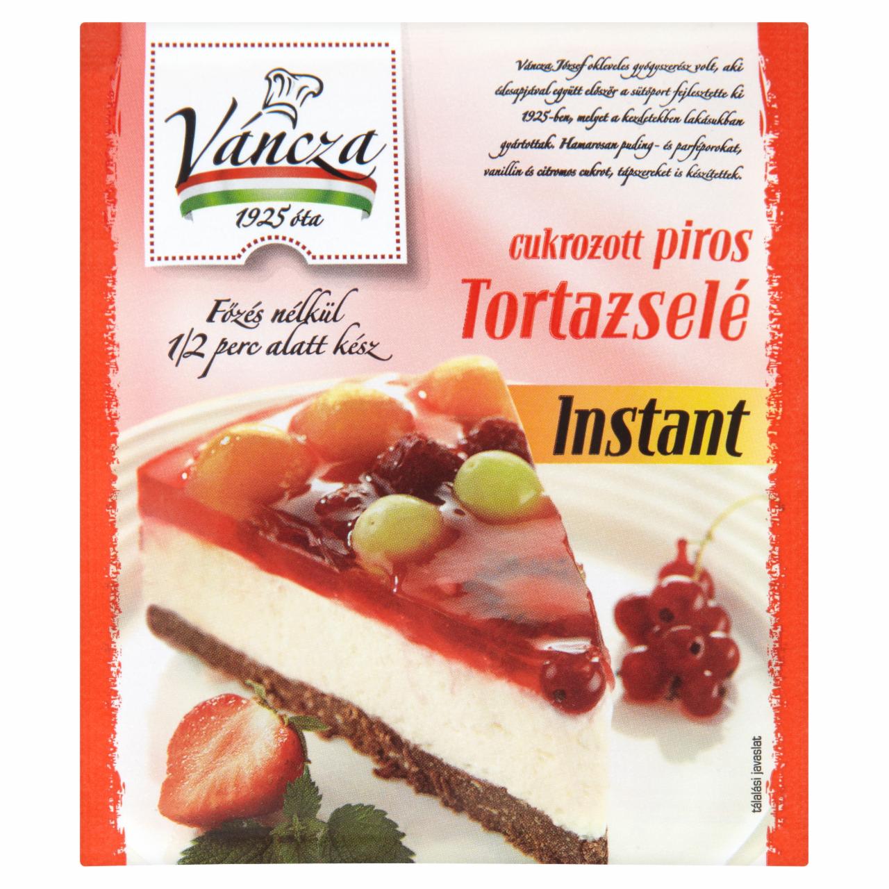 Képek - Váncza instant cukrozott piros tortazselé 50 g