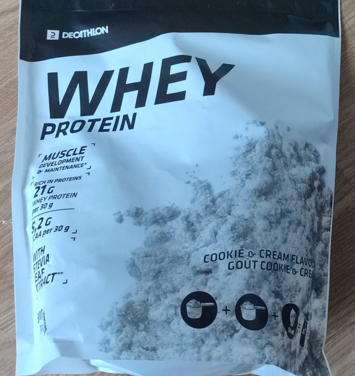 Képek - Whey protein Cookie & Cream flavour Decathlon