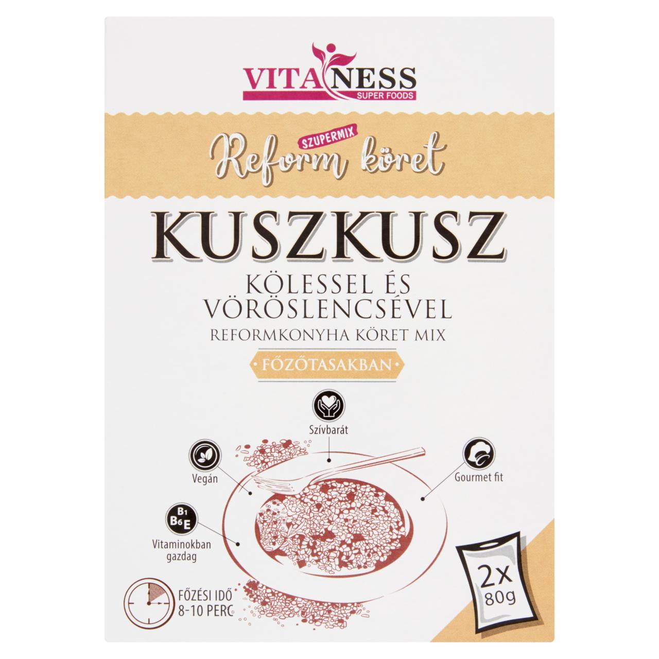 Képek - Vitaness Szupermix Reform köret kuszkusz kölessel és vöröslencsével 2 db 160 g