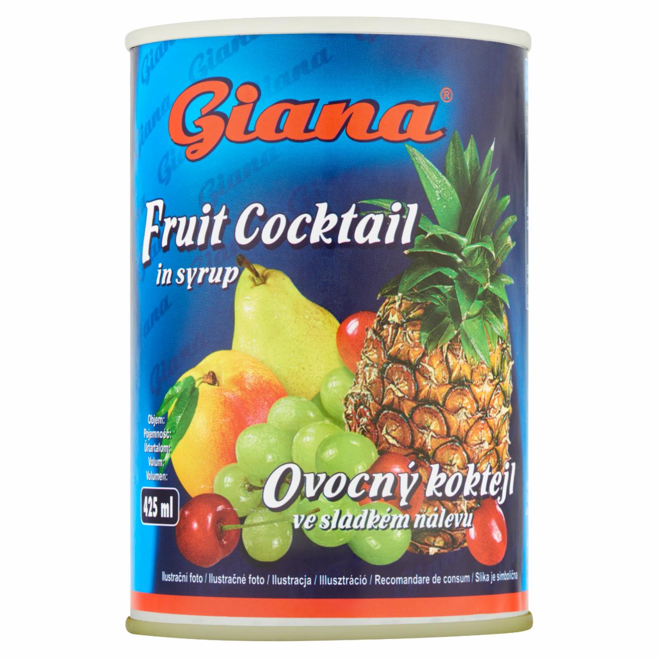 Képek - Giana gyümölcskoktél cukrozott lében 410 g