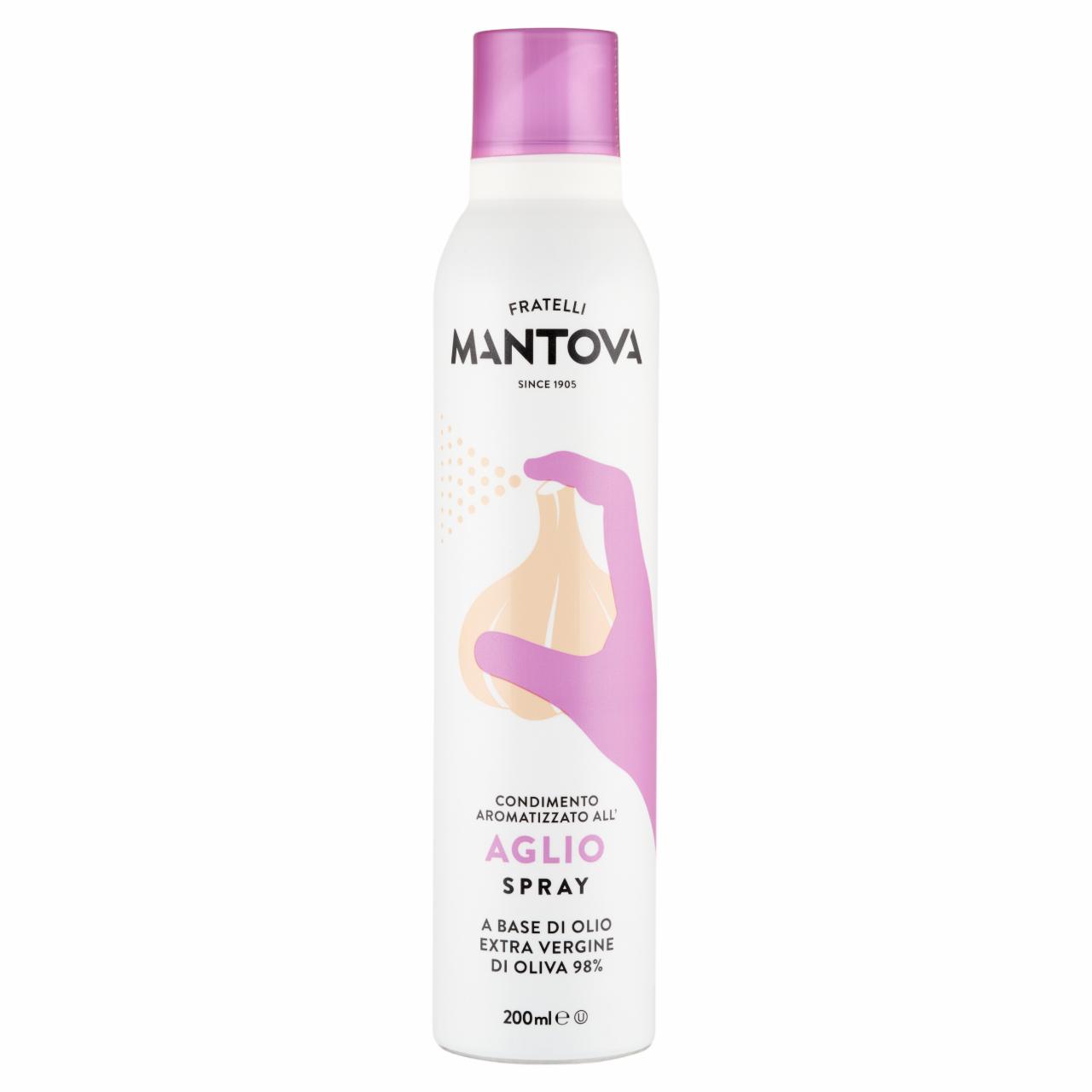 Képek - Mantova fokhagymás extra szűz olíva olaj spray 200 ml
