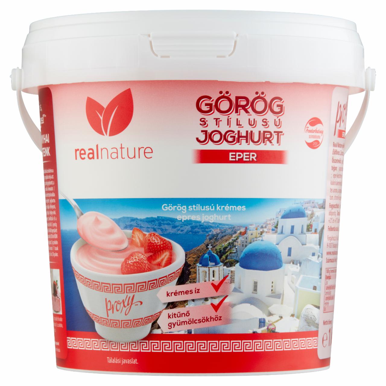 Képek - Real Nature epres görög joghurt 1 kg