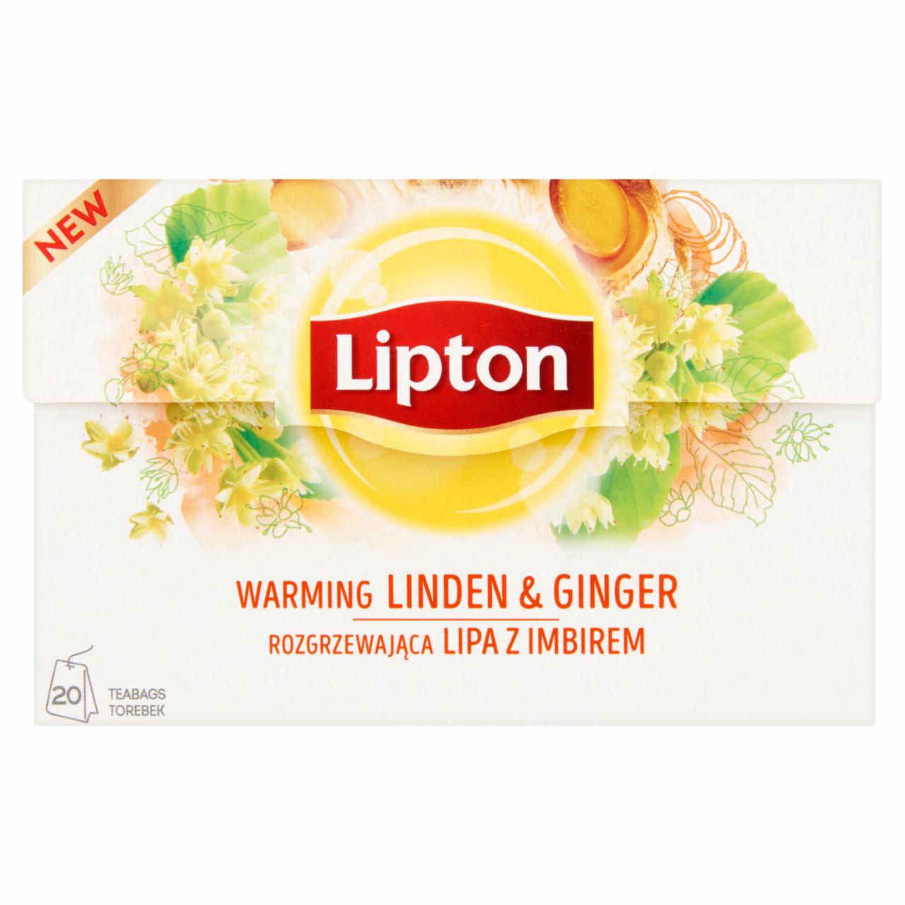 Képek - Lipton hársfa és indiai citromfű tea gyömbérrel 20 filter