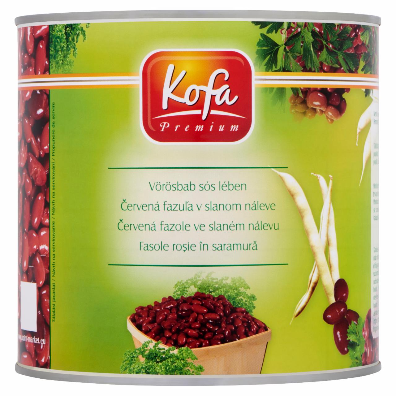 Képek - Kofa Premium vörösbab sós lében 2500 g