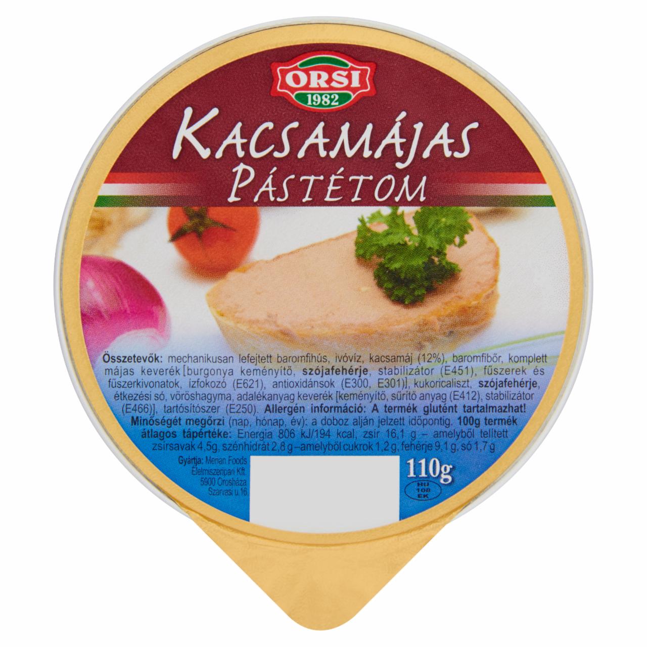 Képek - Orsi kacsamájas pástétom 110 g