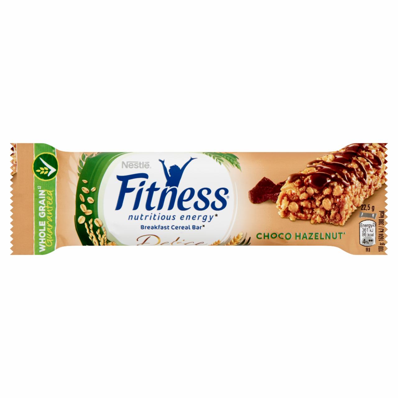 Képek - Nestlé Fitness Delice tejcsokoládés mogyoróízű gabonapehely-szelet reggelihez 22,5 g