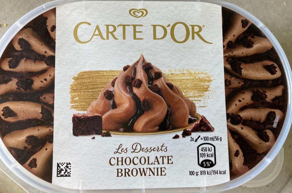 Képek - Carte D'Or Gelateria Chocolate Brownie csokoládés jégkrém brownie sütemény darabkákkal 900 ml