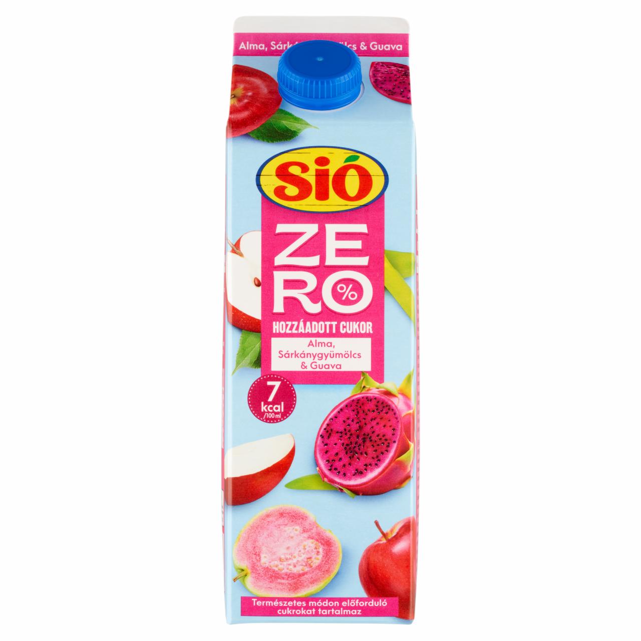 Képek - Sió Zero% hozzáadott cukor alma-sárkánygyümölcs-guava gyümölcsital 1 l