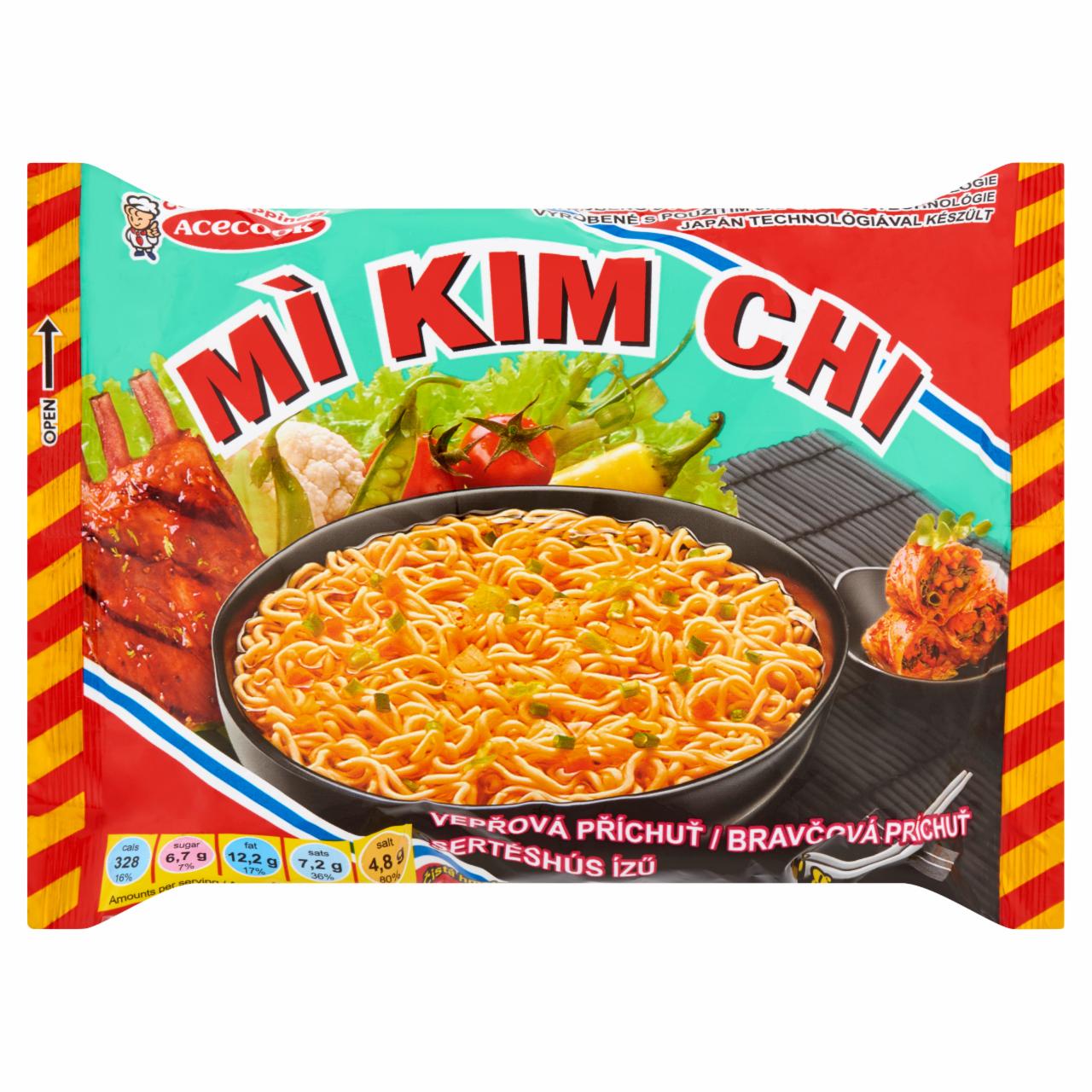 Képek - Mi Kim Chi sertéshús ízű instant tésztás leves 75 g