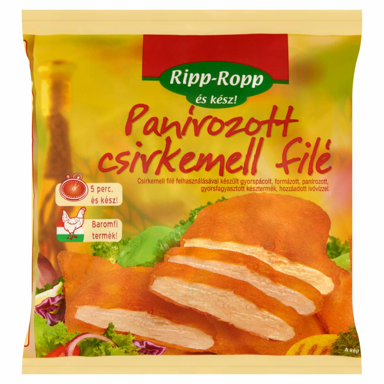 Képek - Ripp-Ropp gyorsfagyasztott panírozott csirkemell filé 800 g