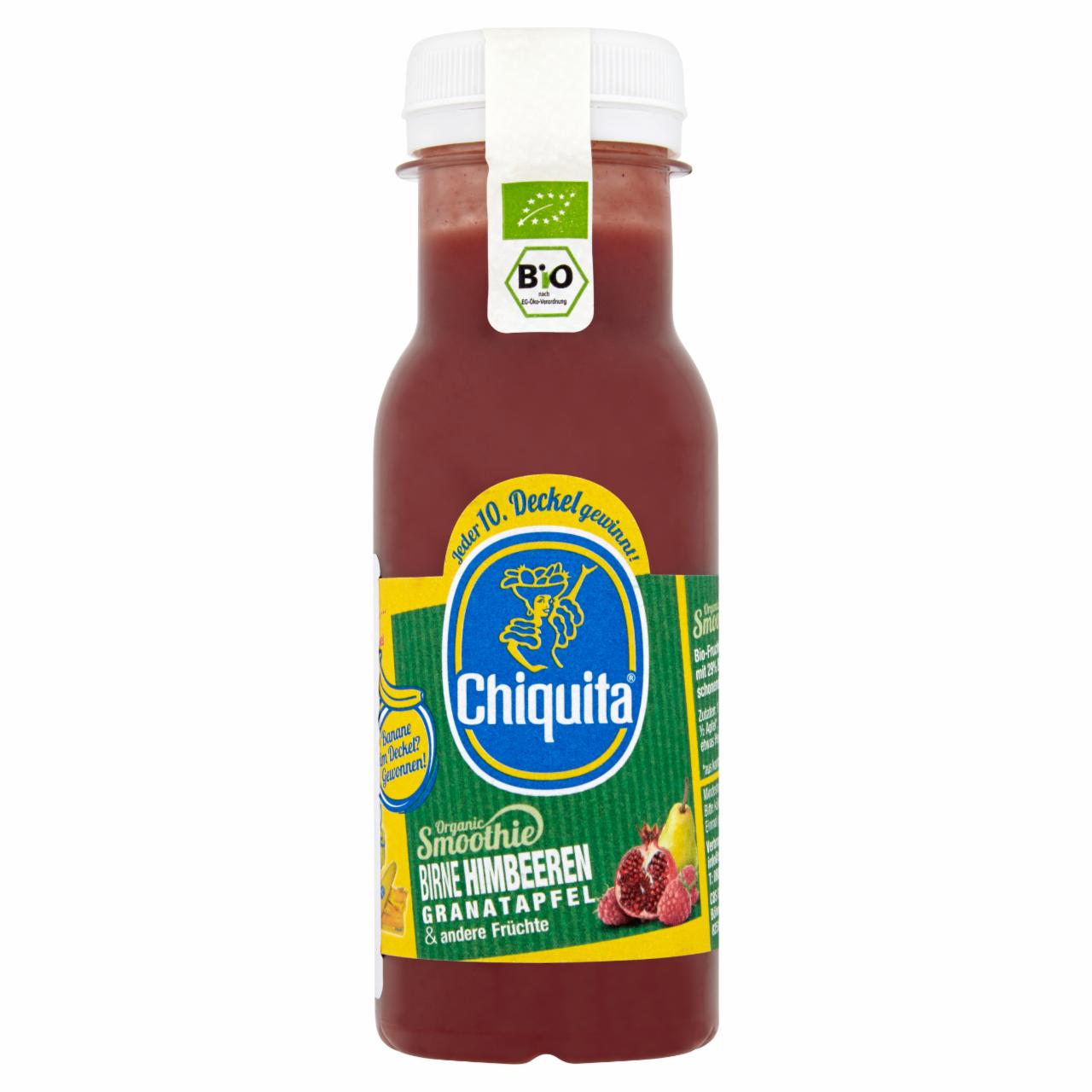 Képek - Chiquita BIO smoothie körte, málna, gránátalma és más gyümölcsök 200 ml