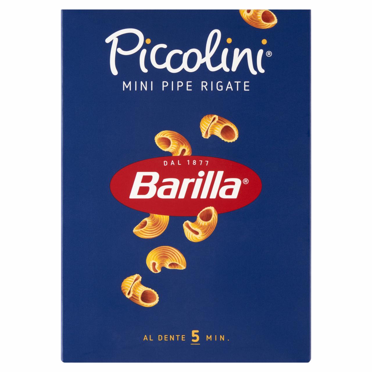 Képek - Barilla Piccolini Mini Pipe Rigate apró durum száraztészta 500 g