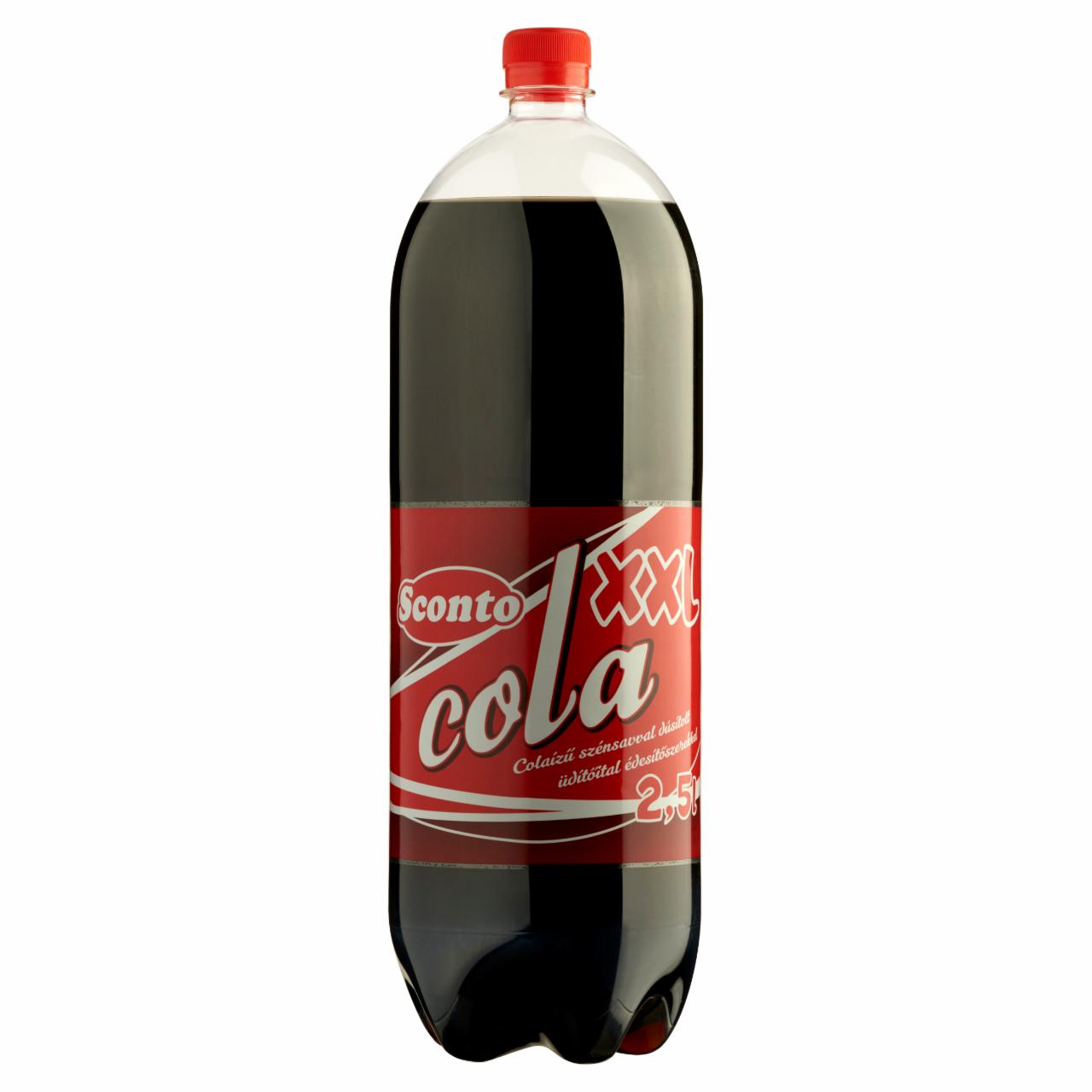 Képek - Sconto XXL energiamentes colaízű szénsavval dúsított üdítőital édesítőszerekkel 2,5 l