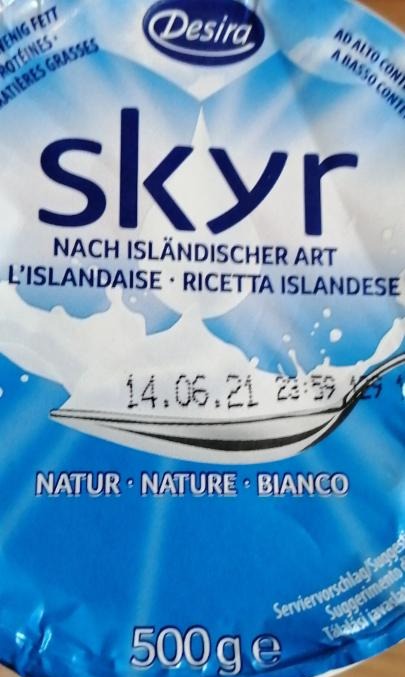 Képek - Skyr izlandi joghurt natúr Desira
