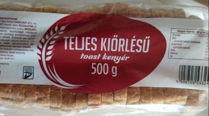 Képek - Teljes kiőrlésű toast kenyér Penny