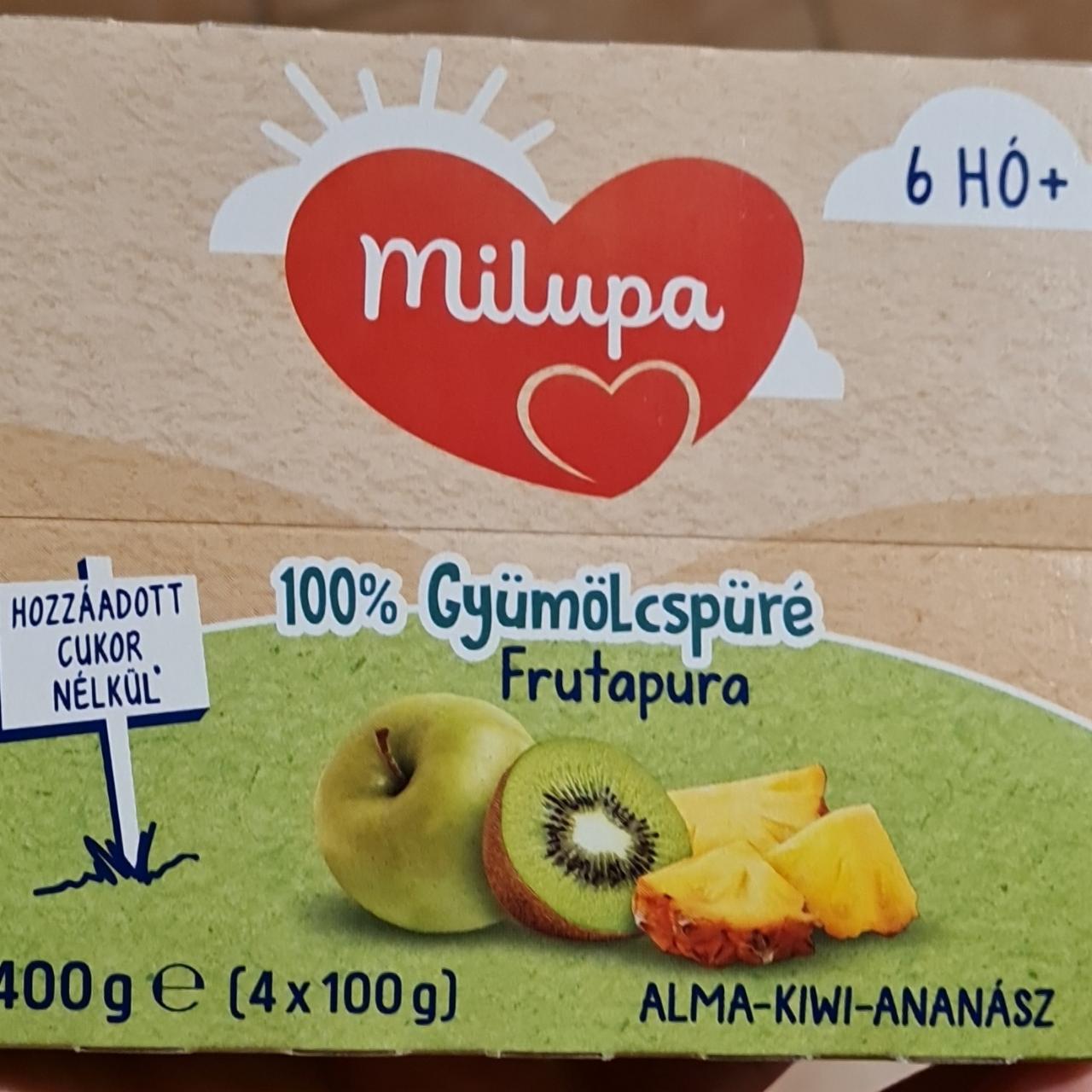 Képek - 100% gyümölcspüré Alma-kiwi-ananász Milupa