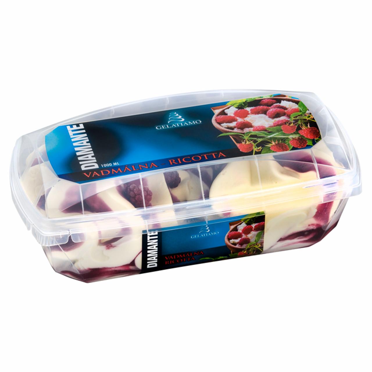 Képek - Gelatiamo Diamante vadmálna-ricotta jégkrém 1000 ml