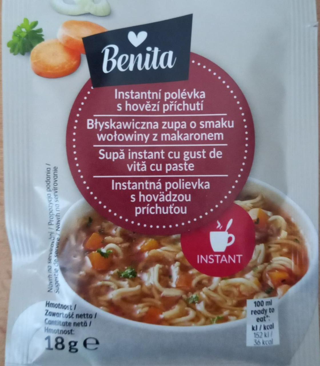 Képek - Instantní polévka s hovězí příchutí Benita