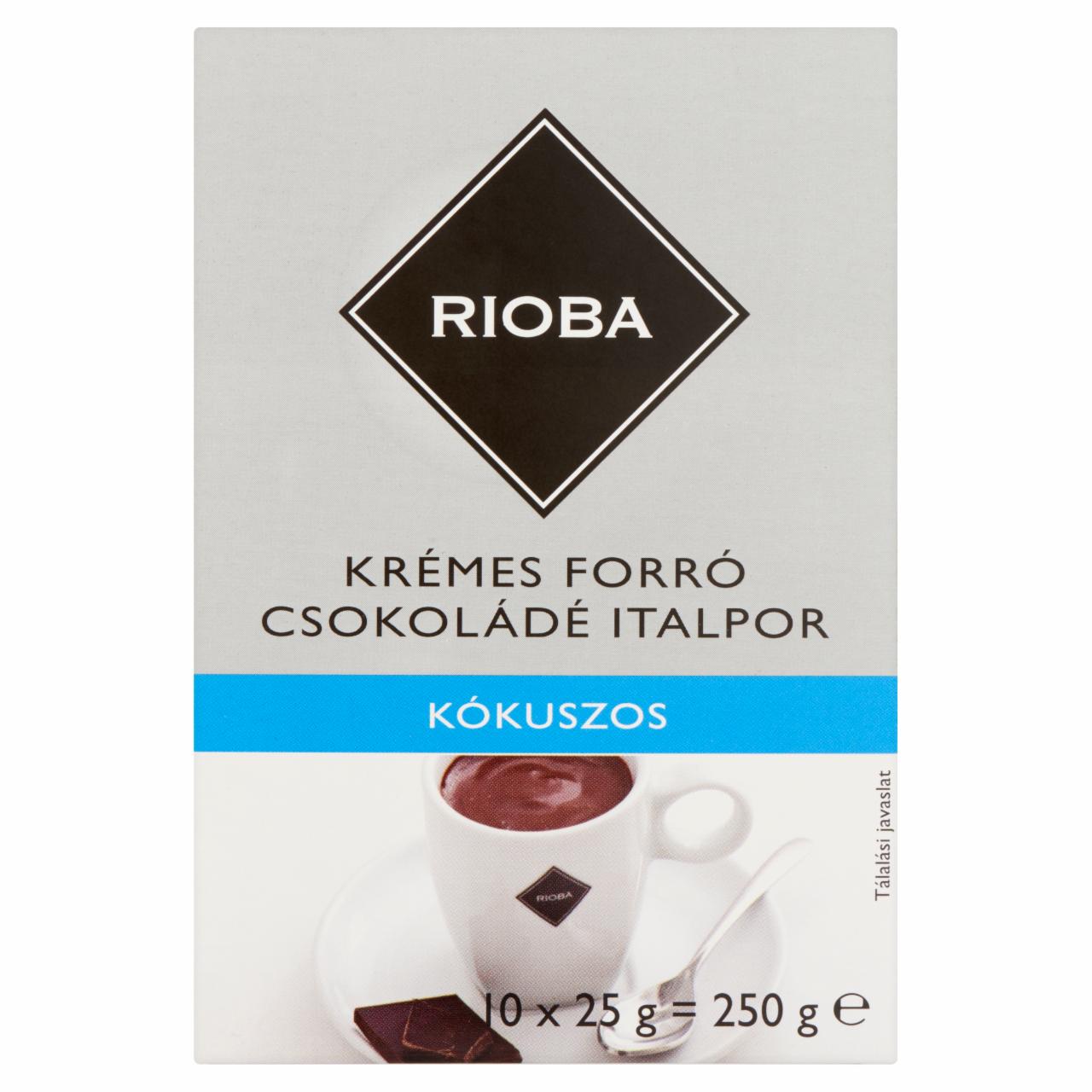 Képek - Rioba kókuszos krémes forró csokoládé italpor 10 db 250 g