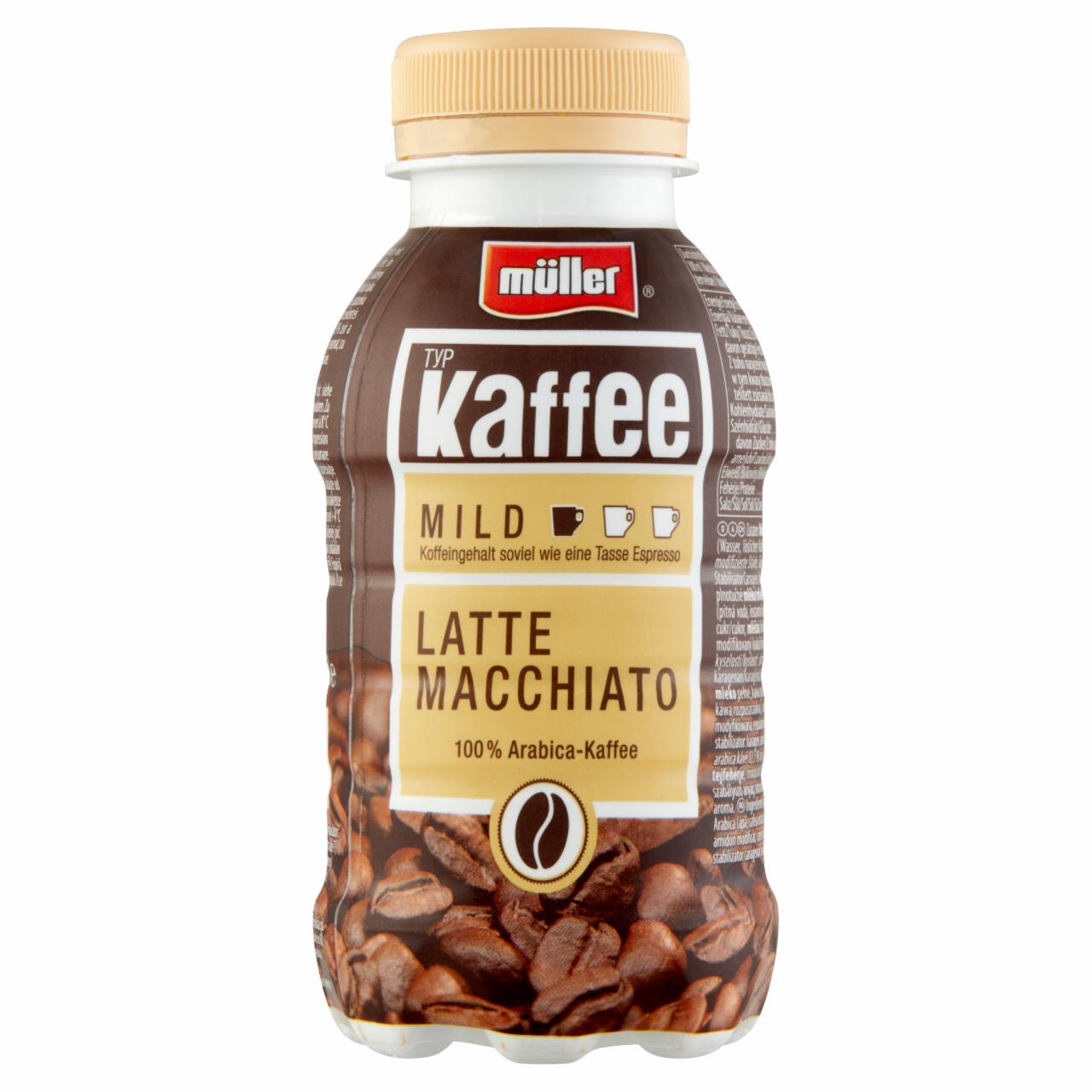 Képek - Müller Kaffee Latte Macchiato Arabica kávéval ízesített és édesített félzsíros tejital 250 ml