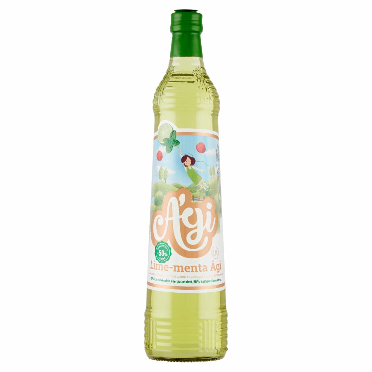 Képek - Ági Lime-menta Ági lime-menta ízű gyümölcsszörp cukorral és édesítőszerekkel 0,7 l