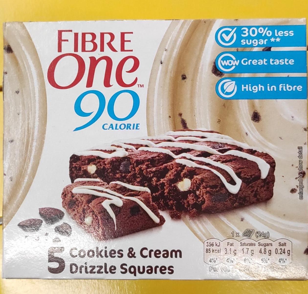 Képek - Cookies & Cream Drizzle Squares Fibre One