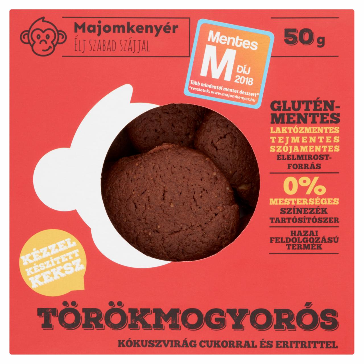 Képek - Majomkenyér törökmogyorós keksz kókuszvirág cukorral és édesítőszerrel 50 g