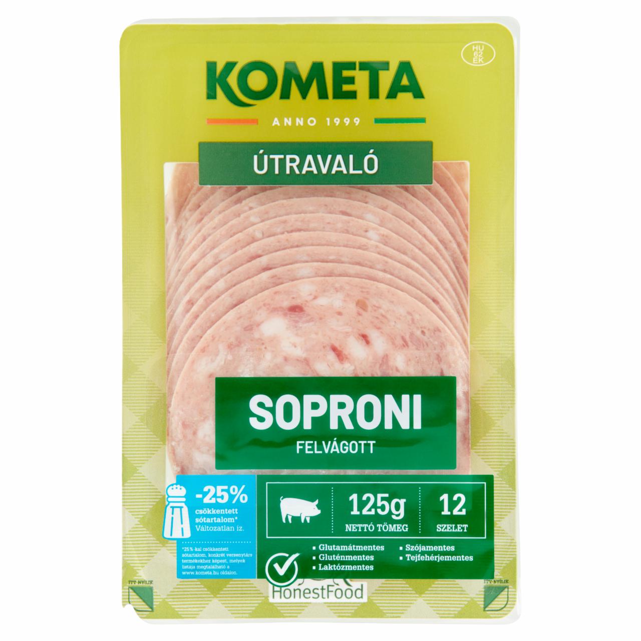 Képek - Kometa Útravaló szeletelt soproni felvágott 12 szelet 125 g