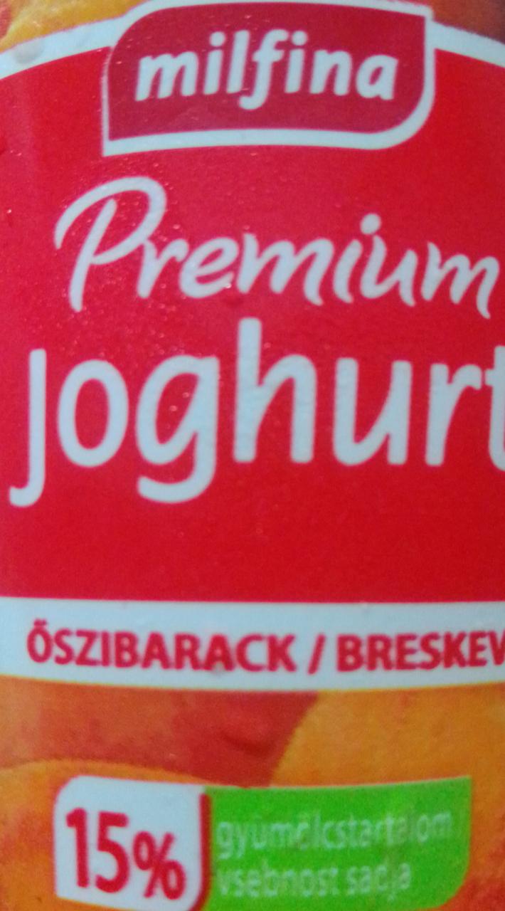 Képek - Prémium őszibarackos élőflórás joghurt Milfina