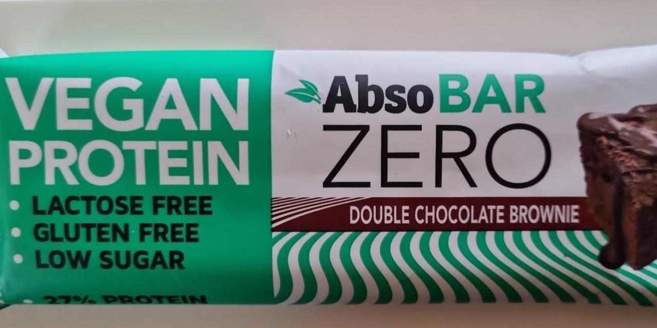 Képek - Absobar Zero dupla csokoládés brownie ízesítésű fehérjetartalmú szelet 40 g
