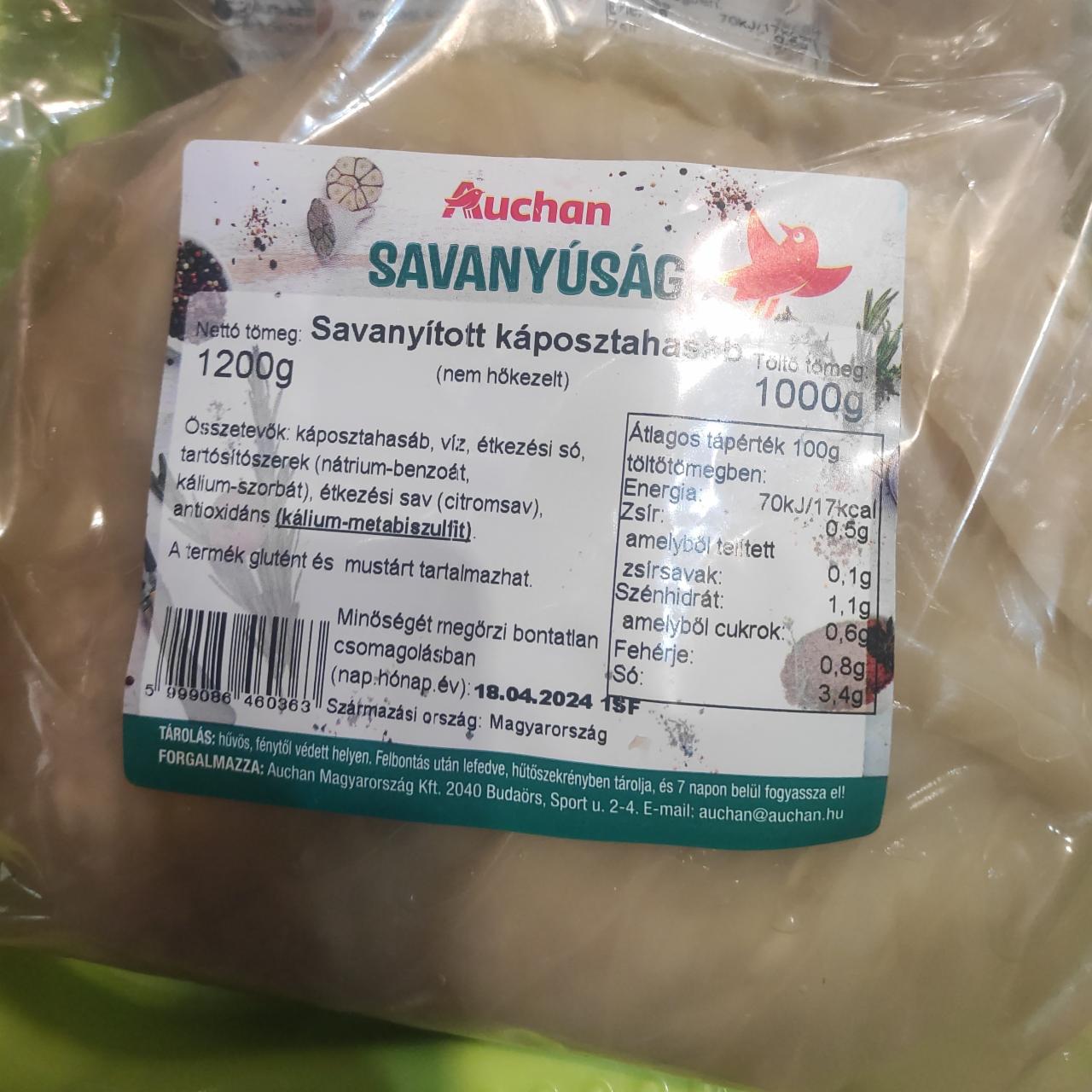 Képek - Savanyított káposztahasáb Auchan