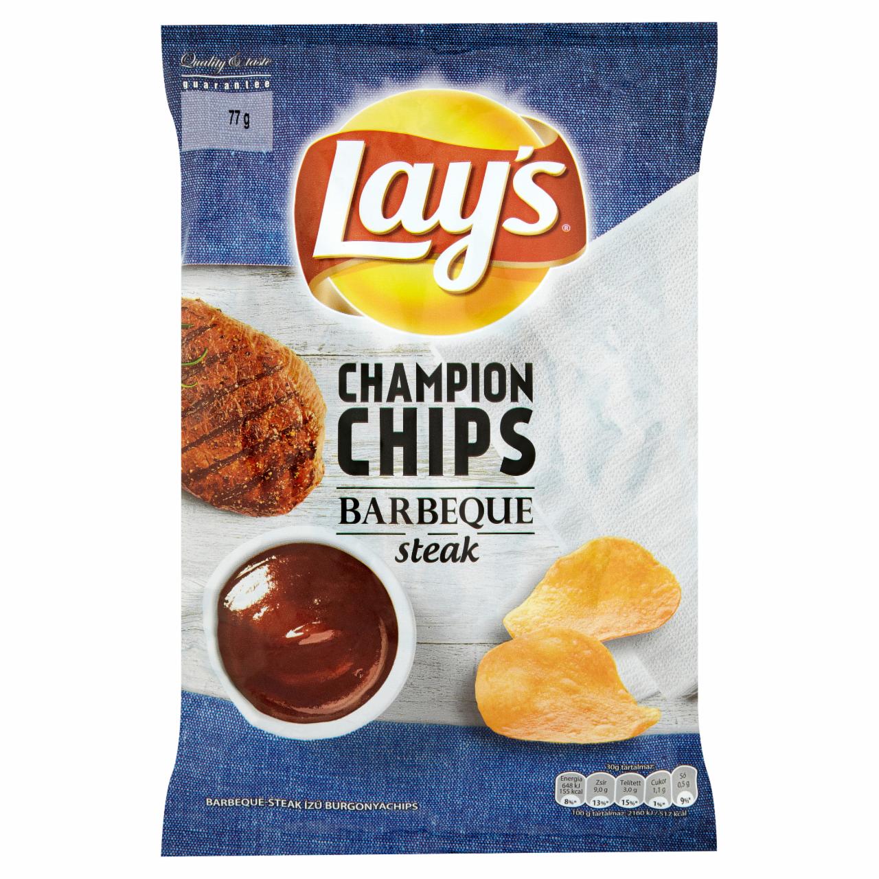 Képek - Lay's Champion Chips barbeque-steak ízű burgonyachips 77 g
