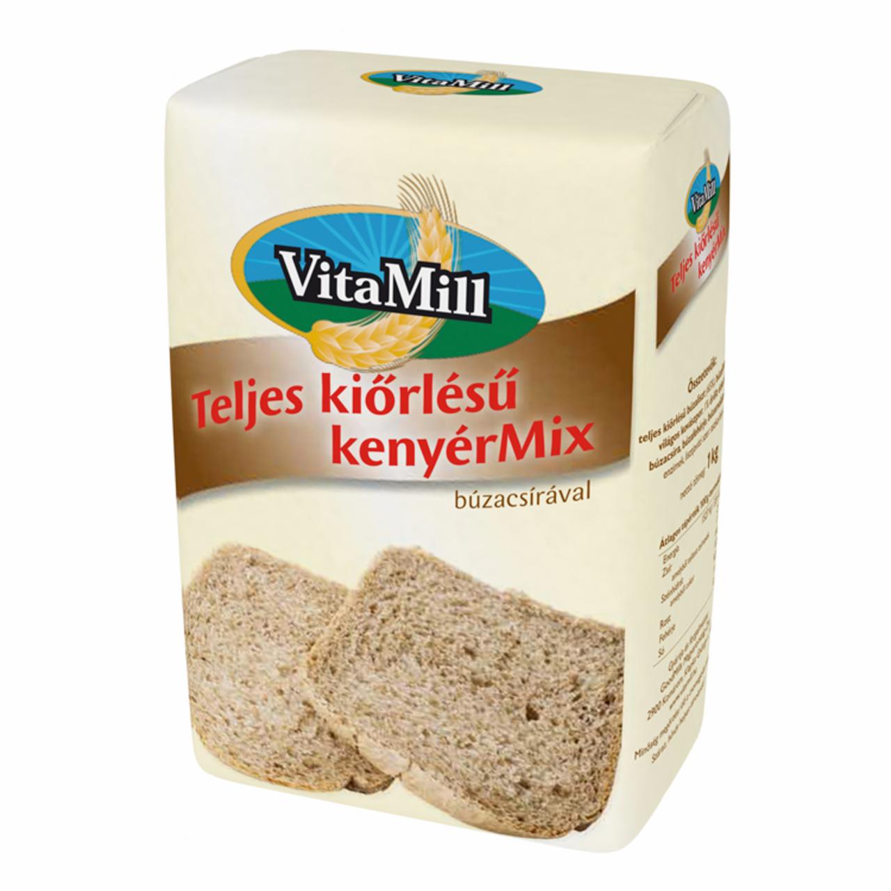 Képek - VitaMill teljes kiőrlésű kenyérMix búzacsírával 1 kg