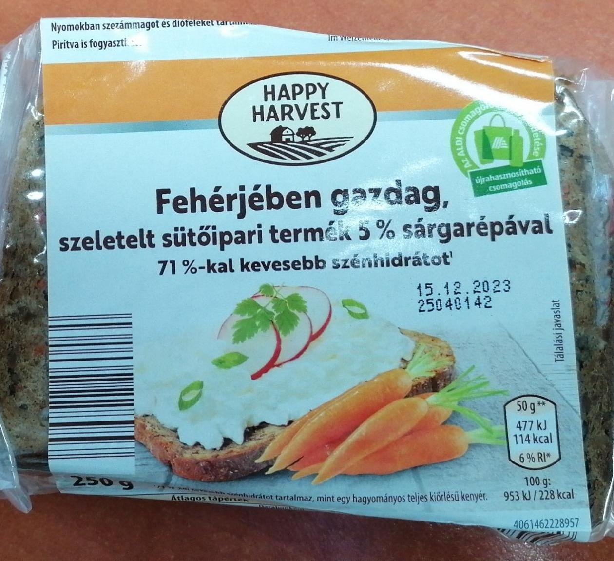 Képek - Fehérjében gazdag szeletelt sütőipari termék 5% sárgarépával, 71%-kal kevesebb szénhidrát Happy Harvest