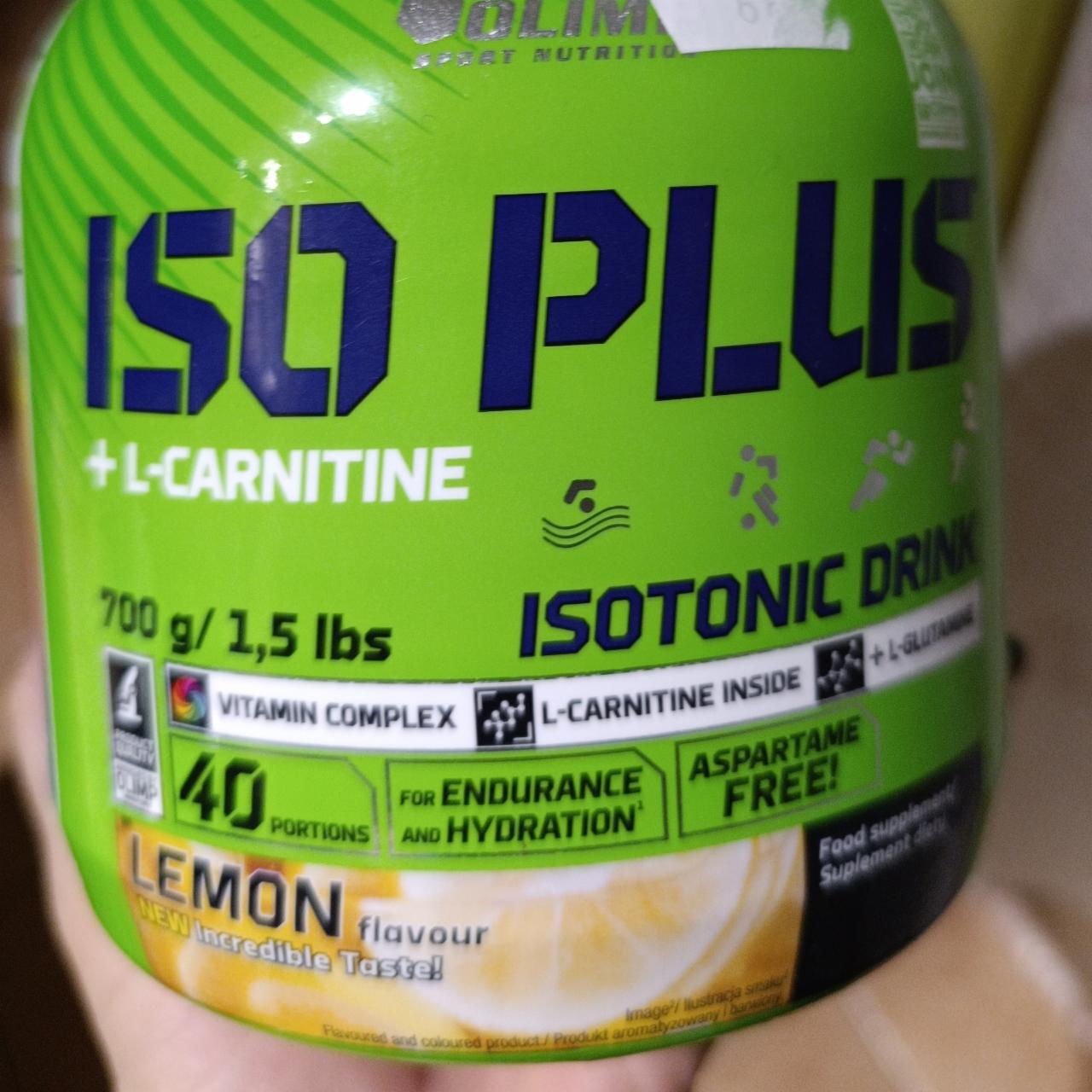 Képek - Iso Plus + L-Carnitine Lemon flavour Olimp sport nutrition