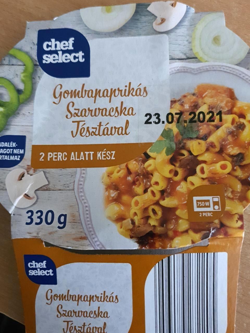 Képek - Gombapaprikás szarvacska tésztával Chef select