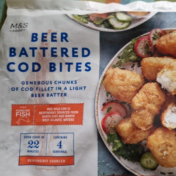 Képek - Beer battered cod bites M&S Food