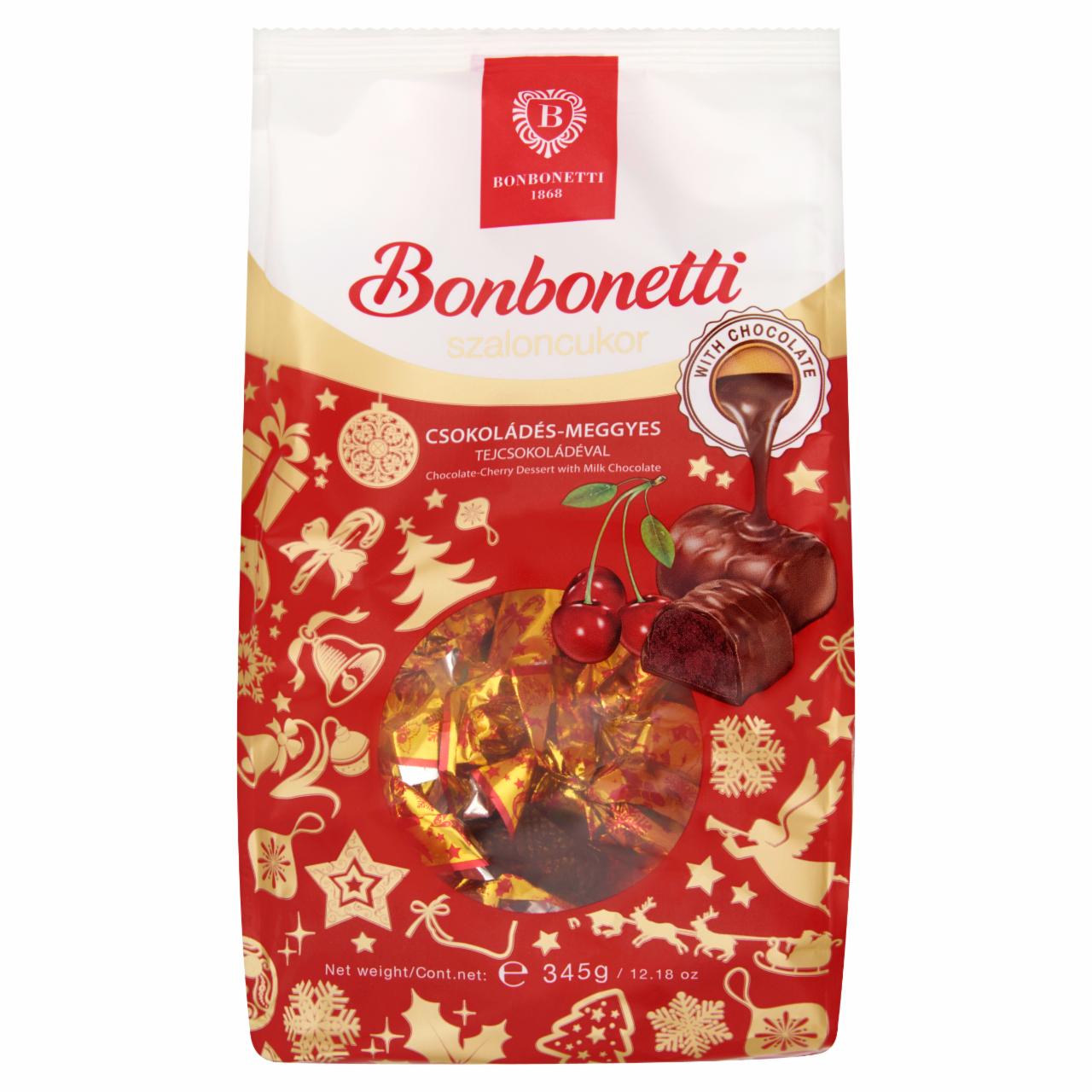 Képek - Bonbonetti csokoládés-meggyes szaloncukor tejcsokoládéval 345 g