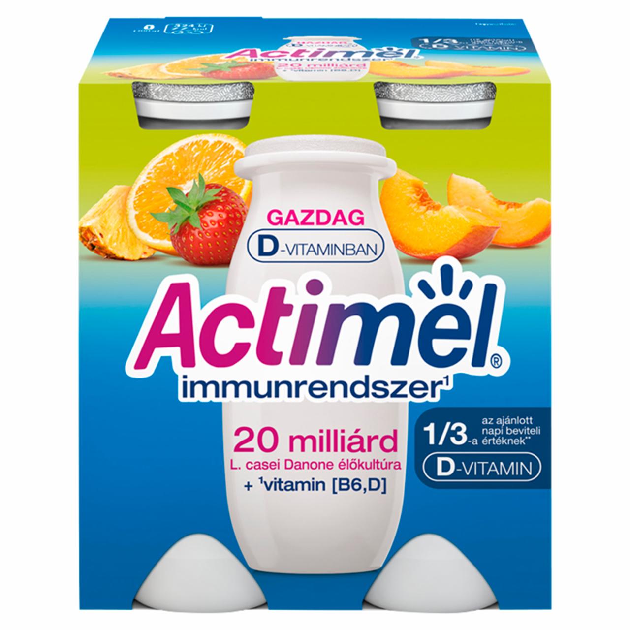 Képek - Danone Actimel vegyes gyümölcsízű zsírszegény joghurtalapú ital 4 x 100 g (400 g)