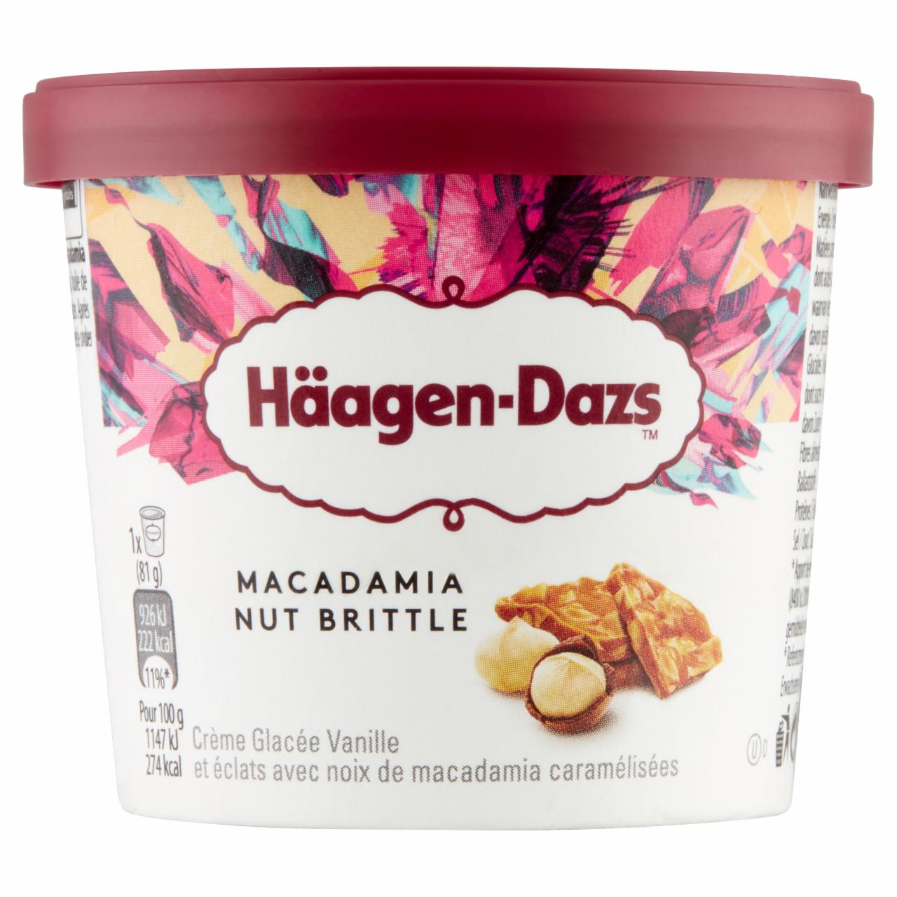 Képek - Häagen-Dazs vanília ízű jégkrém makadámia dió grillázzsal 95 ml