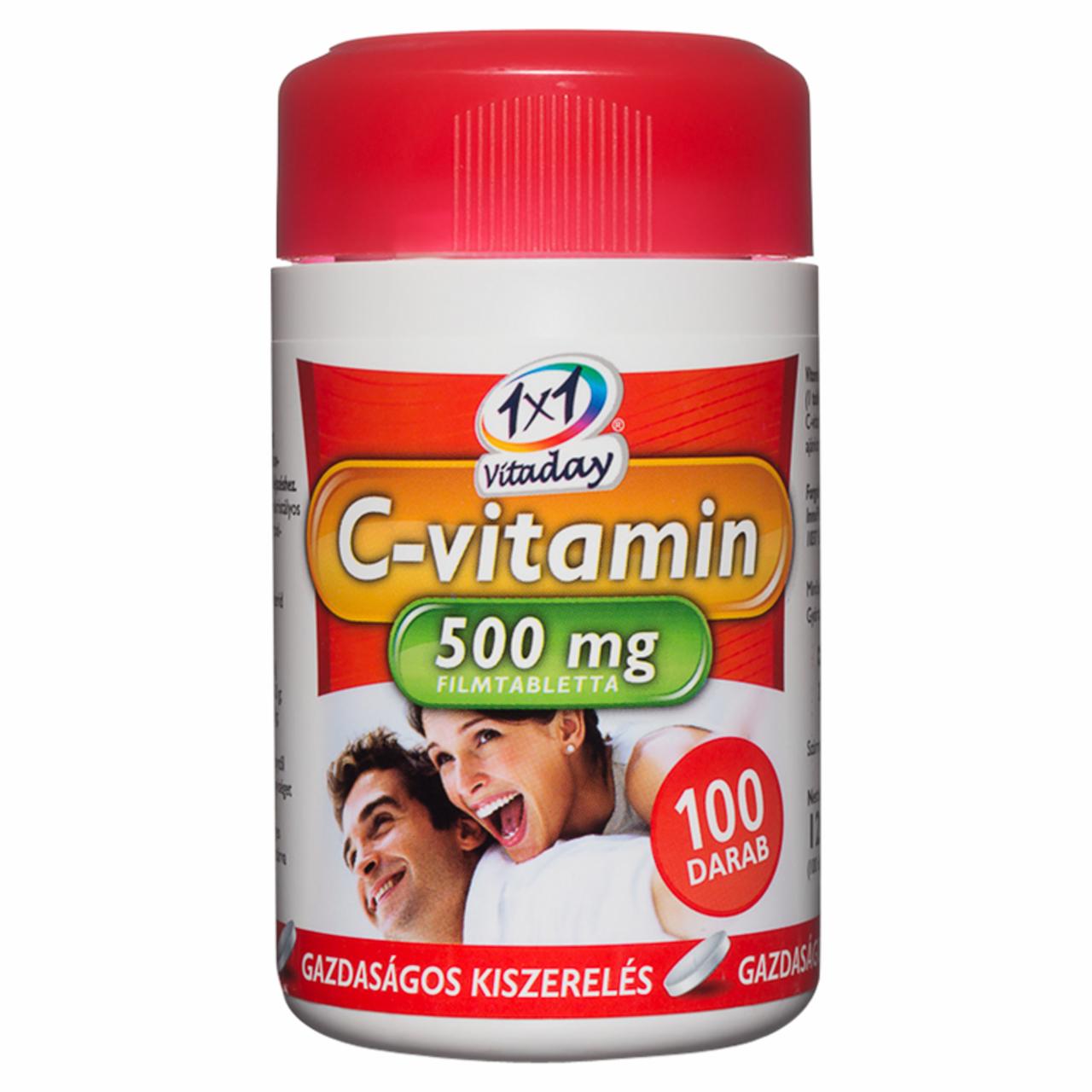 Képek - 1x1 Vitaday C-vitamin 500 mg étrend-kiegészítő filmtabletta 100 db 120 g