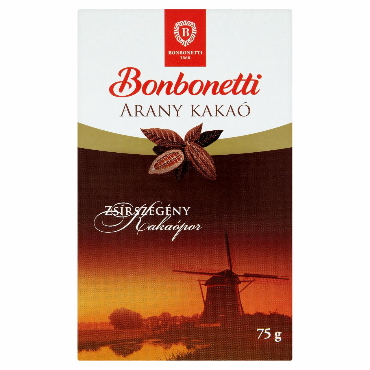 Képek - Bonbonetti Arany Kakaó zsírszegény kakaópor 75 g