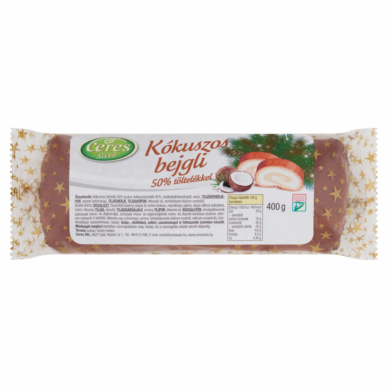 Képek - Ceres Sütő kókuszos bejgli 50% töltelékkel 400 g